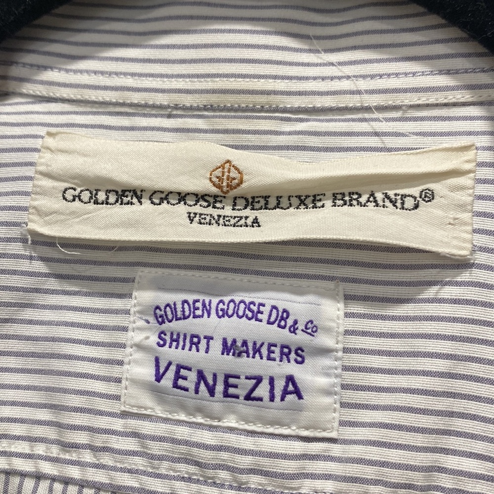 Golden Goose Striped Patchwork Button Down
